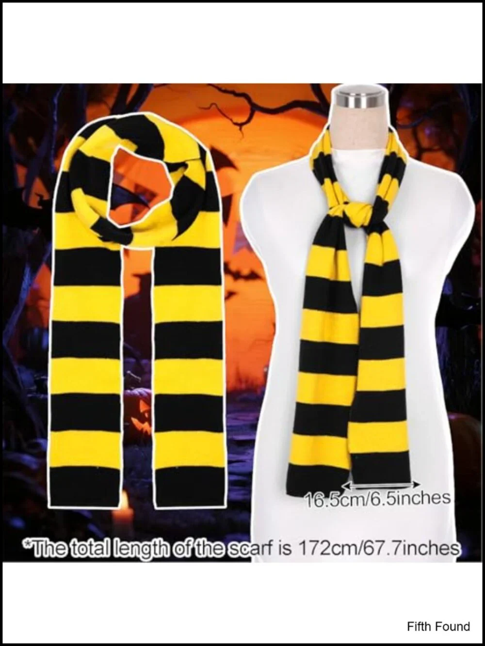 Soft Knit Striped Scarf Wizard Cosplay Neckerchief Winter Men Women